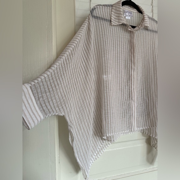 Marla Wynne for Chico’s Sheer Button Up Top Medium - Picture 2 of 10